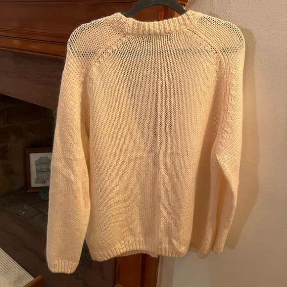 American Apparel Cream Mohair Cardigan - Picture 6 of 9